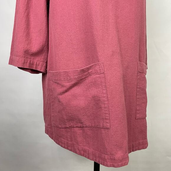 Soft Surroundings | Dark Pink Gypsy Gauze Cotton Pullover Cowl Neck Tunic Top - Picture 5 of 8